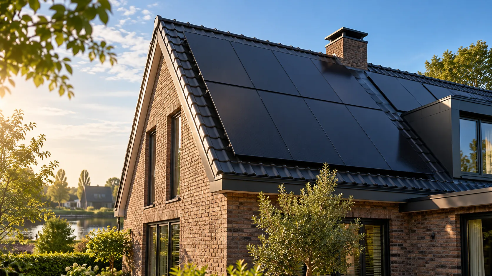 Zonnepanelen op een Brabants dak